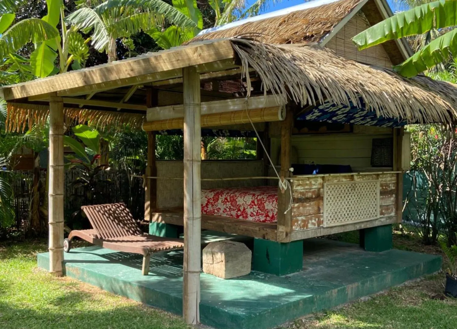 Maharepa  Fare Teak Avec Palapa Et Piscine Partagee 빌라 펜션 Maharepa (Moorea)